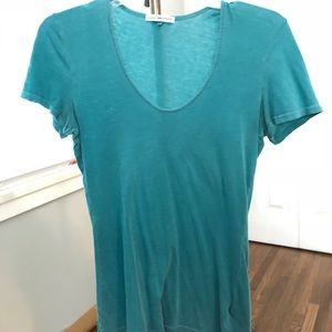 Janes perse blue green tee